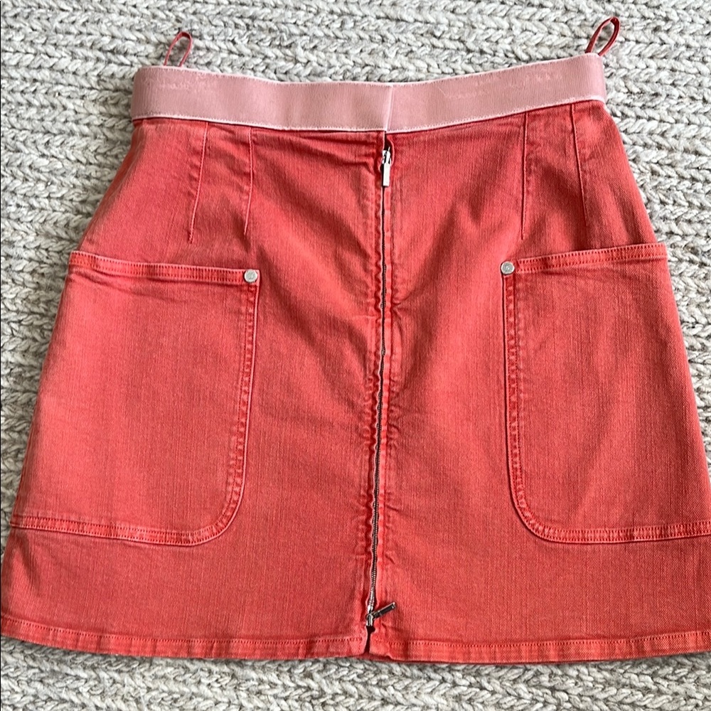 Chanel Pink Denim Skirt Size 40